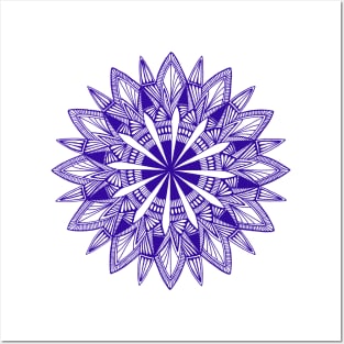 Mandala (purple) Posters and Art